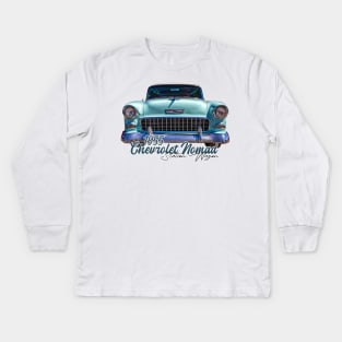 1955 Chevrolet Nomad Station Wagon Kids Long Sleeve T-Shirt